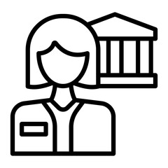 Curator Vector Line Icon Design