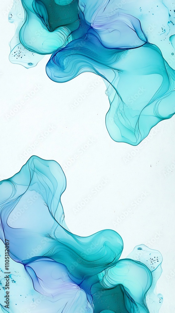 Poster mesmerizing abstract digital artwork featuring fluid swirls dynamic color gradients and ethereal com
