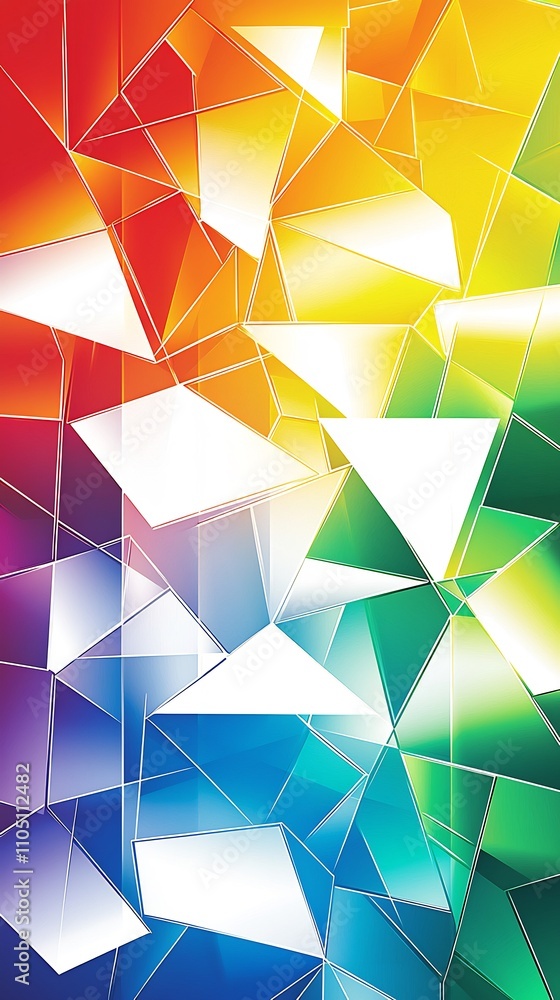 Aufkleber stunning abstract background with vibrant geometric mosaic patterns in a kaleidoscope of colorful di