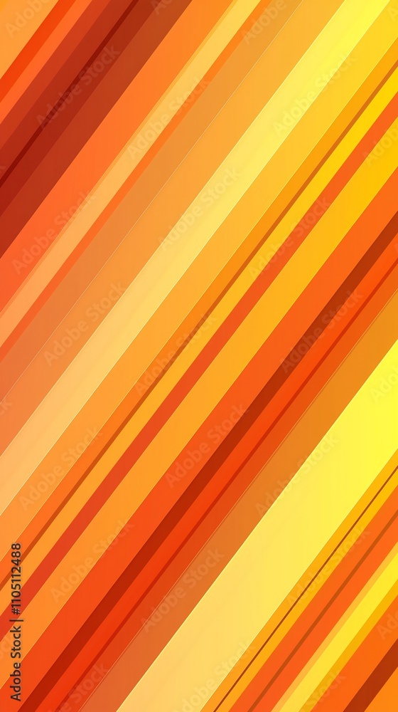 Poster vibrant abstract geometric pattern with dynamic diagonal stripes in a warm color palette of orange y