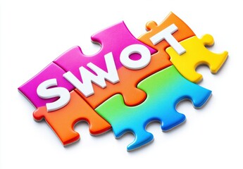 Fototapeta premium SWOT Puzzle.