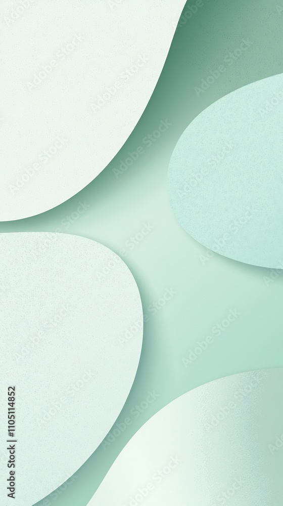 Poster soft pastel toned abstract background with gently curving geometric shapes creating a minimalist con