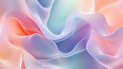Obraz premium Abstract digital art featuring flowing, colorful shapes.