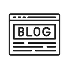 Blog Icon vector image. Suitable for use on web apps, mobile apps, and print media.
