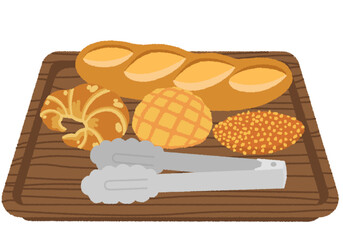 菓子パンのイラスト