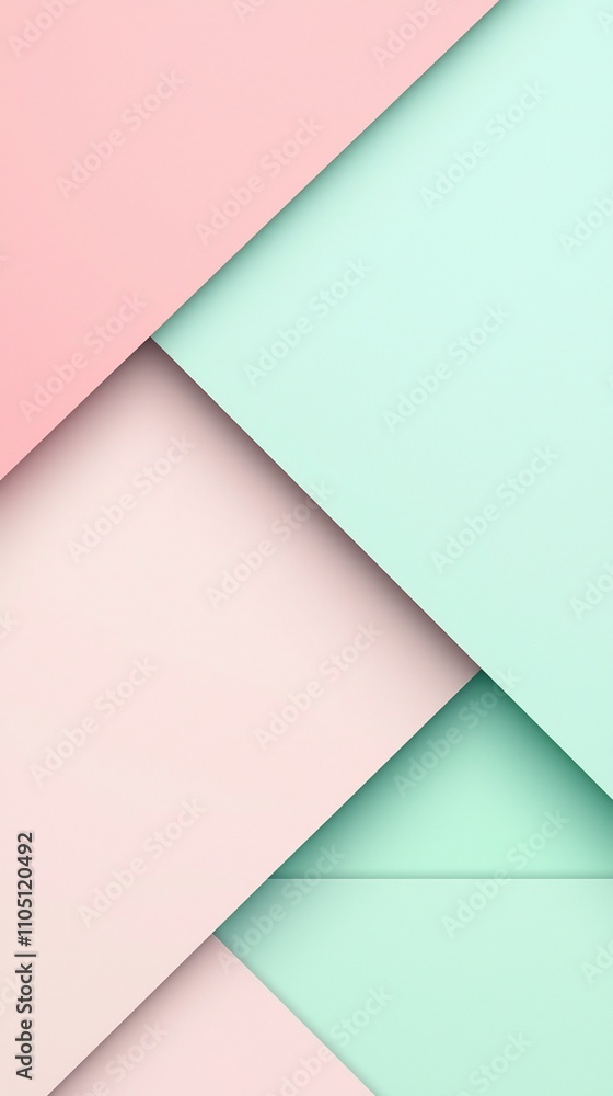 Poster pastel geometric shapes abstract background minimalist digital composition clean minimal and elegant