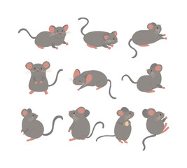 Cute Cartoon Mouse Set
