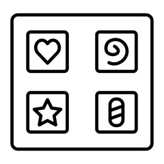 Chocolate Box line icon