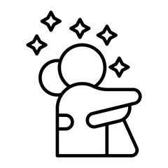 Hugging line icon