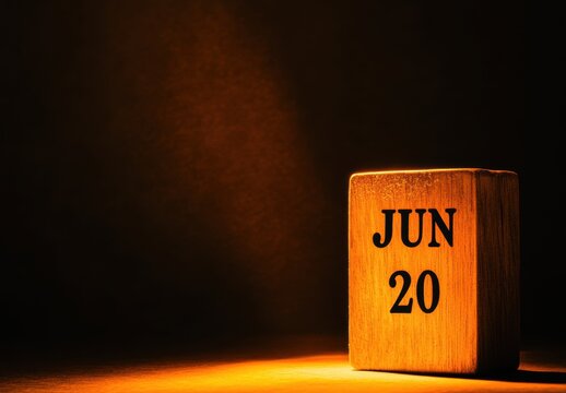 June 20th Wooden Block.