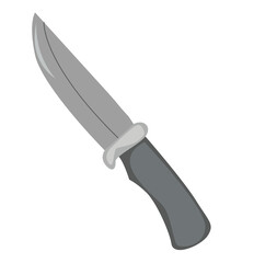 Survival Knife Flat Illustration.hunting knife