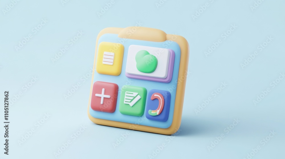 Aufkleber Colorful App Icon Displays Various Application Functions