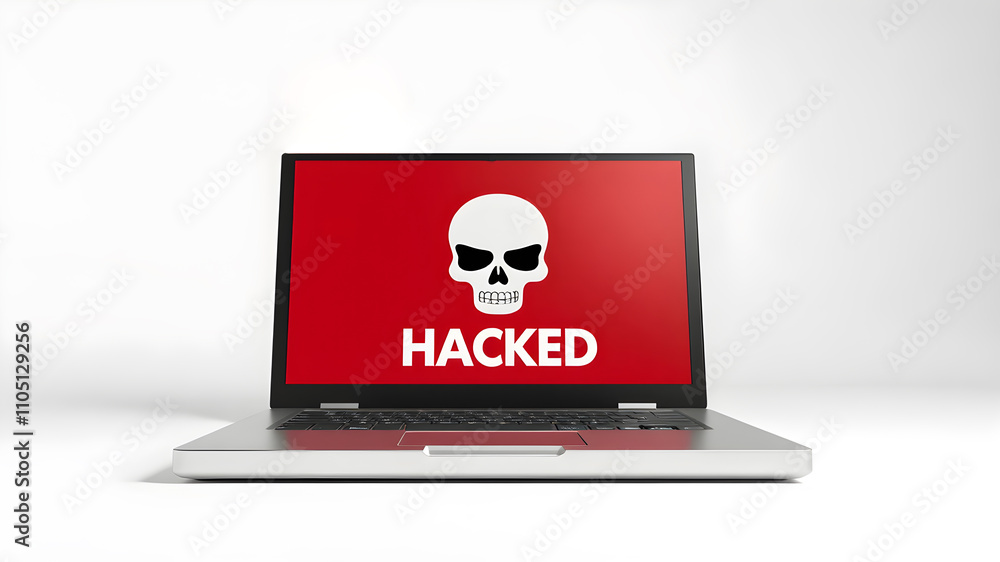 Fototapete a hacker attack on a laptop. hacking and web security. internet phishing concept. cyber protection.3