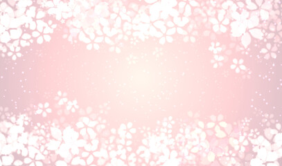 Background of cherry blossoms in full bloom
