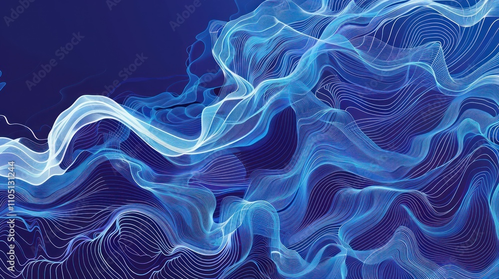 Poster artistic expression conceptual abstract artwork with flowing lines and dynamic waves,