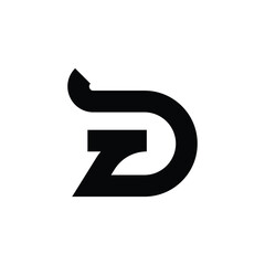 Letter D logo design template