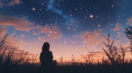 Fototapeta premium A couple enjoying a joyful evening under the stars, embracing love and togetherness on a bench