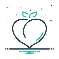 Mix icon for peach