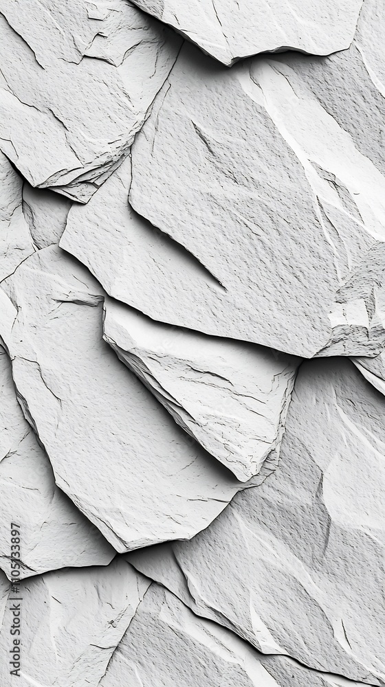 Poster weathered and fractured stone texture with rough cracked surface in muted monochrome tones abstract 