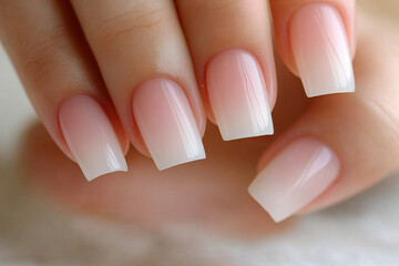 Close-up of professionally manicured nails showcasing elegant nail art and glossy finish, ideal for beauty salons, nail care advertisements, cosmetic promotions, and lifestyle branding