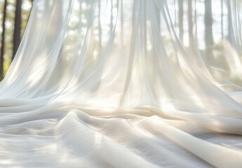 Obraz premium Sheer White Fabric.