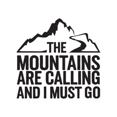 mountain typography vector silhouette 