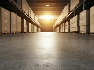 Warehouse Coordination highlights systematic loading and unloading processes with accurate timing, structured organization, vivid lighting, and textured details.