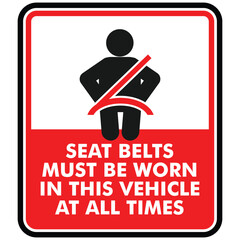 Fasten seat belts, sign vector
