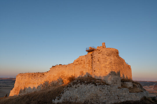 Panorama of the medieval castle of Castrojeriz
