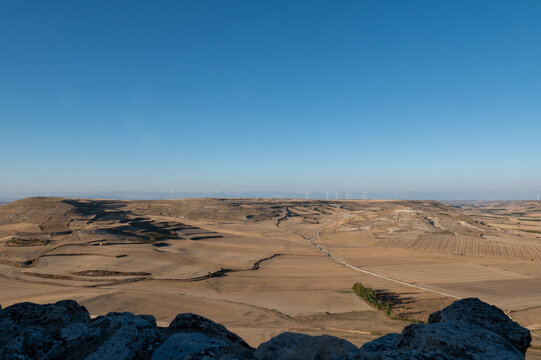 Views from Castrojeriz Castle in Burgos.