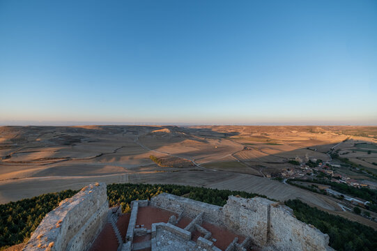Panorama of the medieval castle of Castrojeriz.