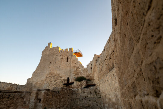 Panorama of the medieval castle of Castrojeriz.