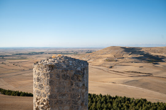 Views from Castrojeriz Castle in Burgos.