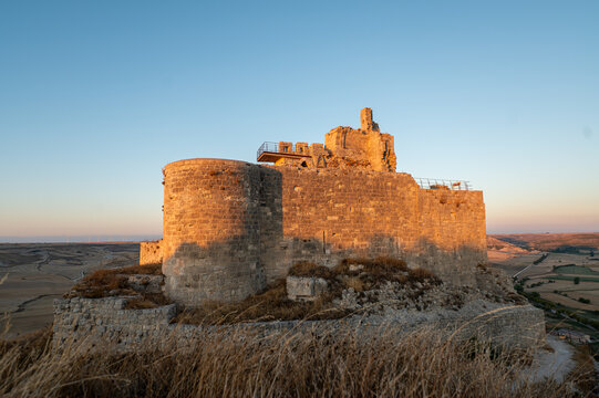 Panorama of the medieval castle of Castrojeriz