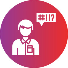 Obscene Language Vector Icon Style