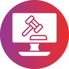 Auction Vector Icon Style