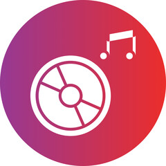 Music CD Vector Icon Style