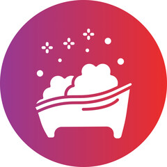 Baby bathtub Vector Icon Style