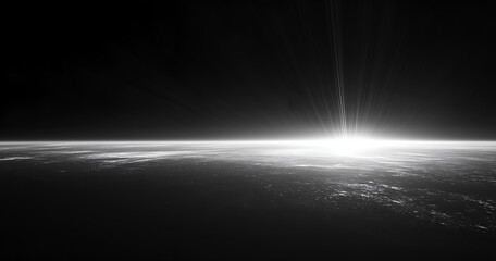 Obraz premium sun rising over the horizon