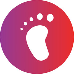 Footprint Vector Icon Style