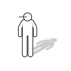 Liar Icon. Untrusted People Symbol - Vector. Presented in Line Art Style.