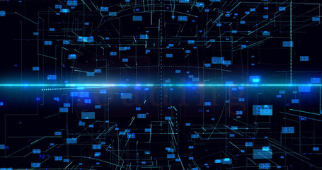 Copy space for your title. Digital Style globe earth motion. World animation illustration digital transformation cloud computing Concept Design Element