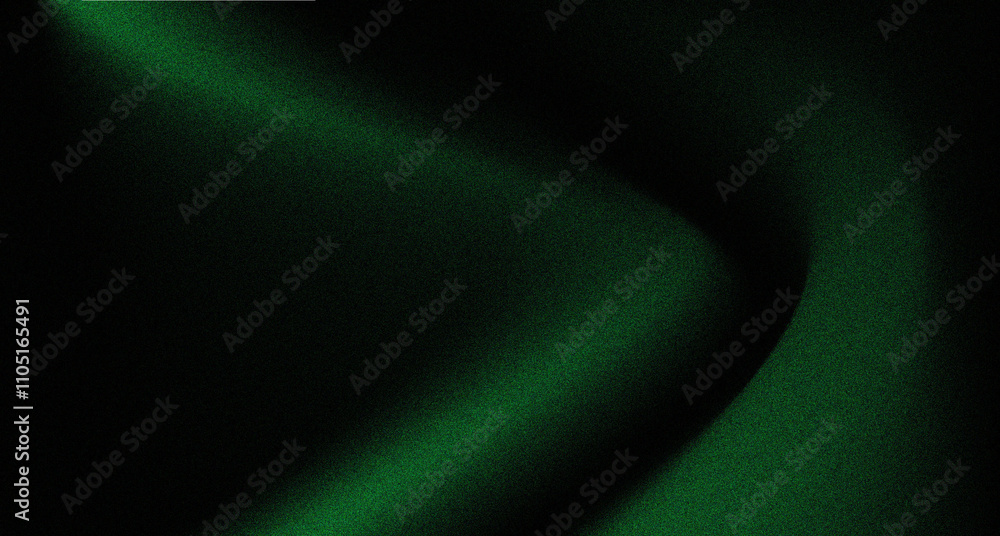 Wall mural dark grainy green black noise gradient background noisy texture grainy banner or header design