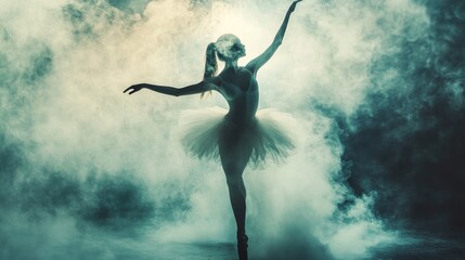 Ballet Dancer in Smoke