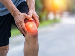 Managing knee pain a runner's guide to recovery outdoor park health tips natural environment close-up view wellness concept