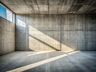 Abstract Exploration of an Exposed Concrete Wall - A Minimalist Take on Urban Architecture with Natural Light and Textural Depth for Contemporary Design Aesthetics