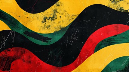 Modern Afro-Centric Celebration: Black History Month 2025- Illustration of African Culture American Heritage in Canada and the United States

