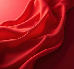 Obraz premium Red Fabric Draped Background.