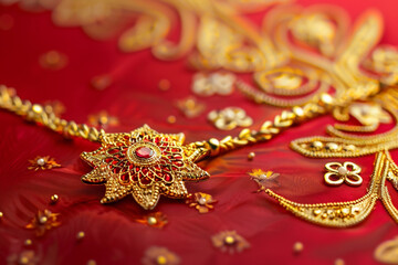 Greeting card with holiday composition for celebrate Raksha Bandhan