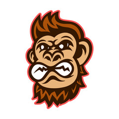 Monkey head logo mascot esport 